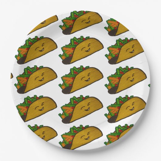 Taco Feest Papieren Bord (Voorkant)