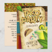 Taco Feest Uitnodiging (Voorkant / Achterkant)