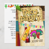 Taco Feest Uitnodiging (Voorkant / Achterkant)