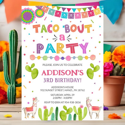 Taco Feest Uitnodiging | Fiesta Verjaardag