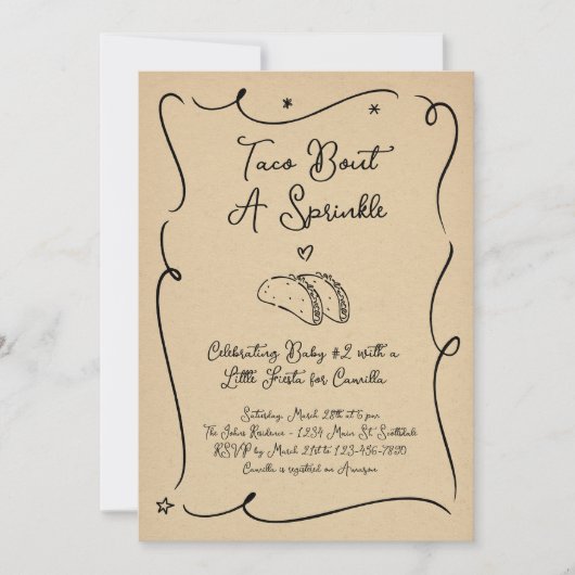 Taco Feest Uitnodiging voor Baby (Voorkant)
