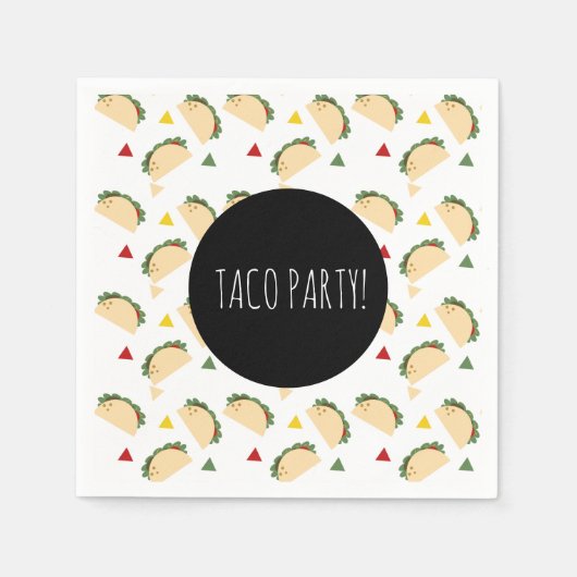 Taco Feest Verjaardag Servet (Voorkant)