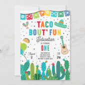 Taco Feestelijk 1e Verjaardagsfeest Mexicaans Fees Kaart (Voorkant)