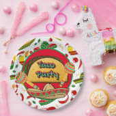 Taco Feestje  Papieren Bordje (Feest)