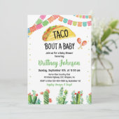 Taco Fiesta Baby shower Uitnodiging Mexicaanse Cac (Staand voorkant)