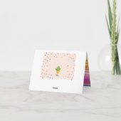 taco | Fiesta | Cactus Kleurrijke bedankpas Bedankkaart (Achterkant)