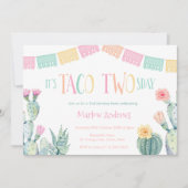 Taco Fiesta for Girl, tweedaagse verjaardag Kaart (Voorkant)