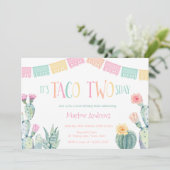 Taco Fiesta for Girl, tweedaagse verjaardag Kaart (Staand voorkant)