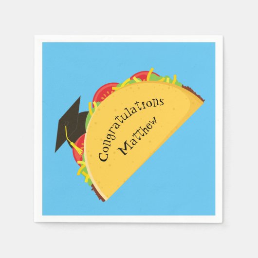 Taco Fiesta Graduation Party Servet (Voorkant)