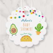 taco | Fiesta Kleurrijk Baby shower Bedankjes Labels (Voorkant)