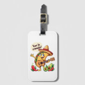 Taco Fiesta mit Gitarre und hispanischem Flair Bagagelabel (Voorkant (verticaal))
