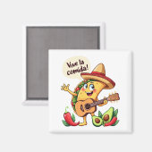 Taco Fiesta mit Gitarre und hispanischem Flair Magneet (Voorkant / Achterkant)