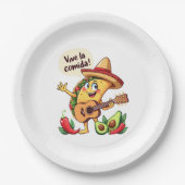 Taco Fiesta mit Gitarre und hispanischem Flair Papieren Bordje (Voorkant)