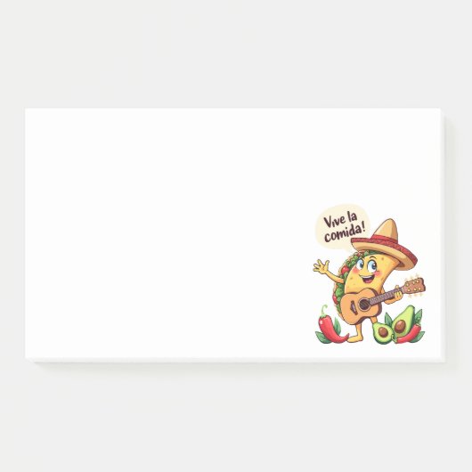 Taco Fiesta mit Gitarre und hispanischem Flair Post-it® Notes (Voorkant)