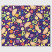 Taco Fiesta over blauw pakpapier (Vlak)