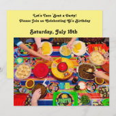 Taco Fiesta  partijuitnodiging Kaart (Voorkant / Achterkant)