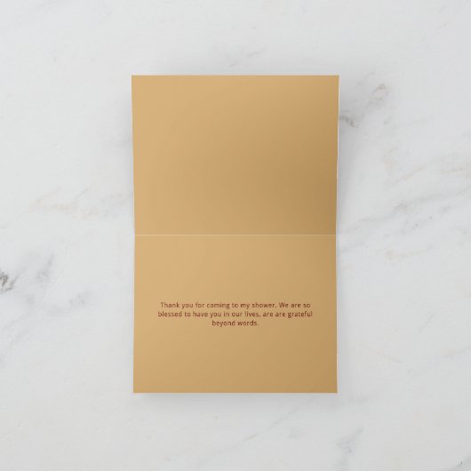 Taco Fiesta Persoonlijke Baby- of Bruidsmeisjesfee Bedankkaart (Binnen)