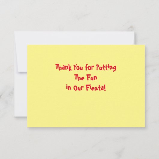 Taco Fiesta Persoonlijke bedankt - Kaart (Achterkant)