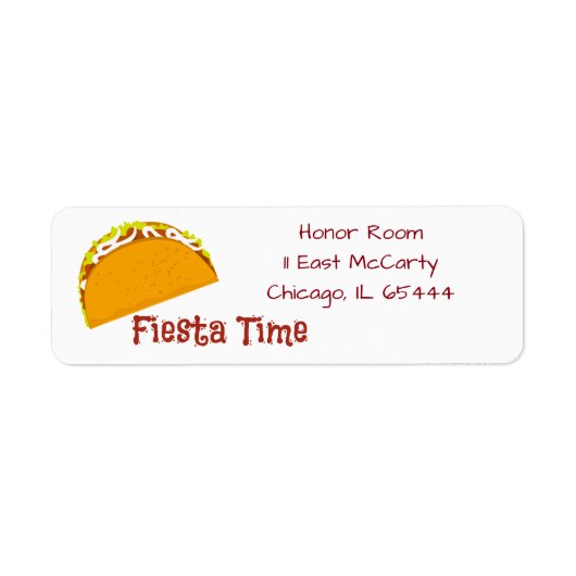 Taco Fiesta tijdlabels Etiket (Voorkant)