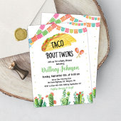 Taco Fiesta Twin Baby shower Uitnodiging Mexicaans