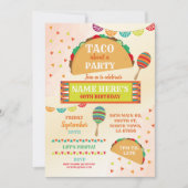 Taco Fiesta Verjaardagsfeest Mexicaans Bright Fun Kaart (Voorkant)