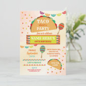 Taco Fiesta Verjaardagsfeest Mexicaans Bright Fun Kaart (Staand voorkant)