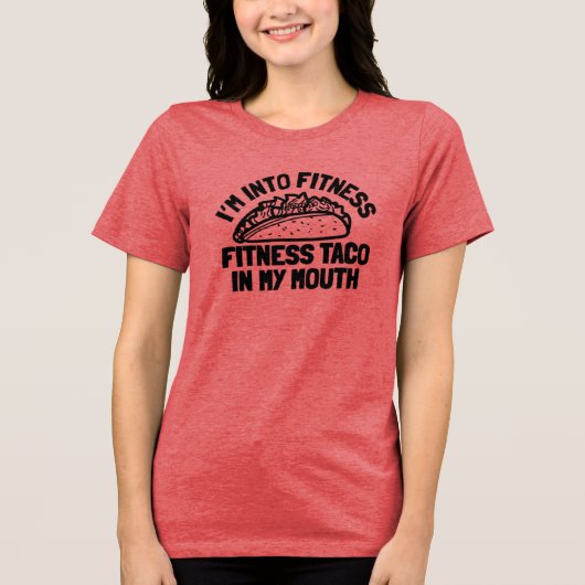Taco Fitness Grappige Fitnessruimte Tri-Blend Shirt (Voorkant)