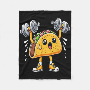 Taco Fitness Workout Gym Cinco de Mayo Mexicaans v Fleece Deken