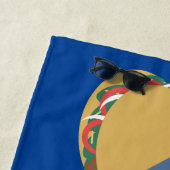 Taco Floating Name Blue Beach Towel Strandlaken (In situ)