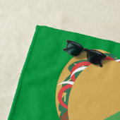 Taco Floating Name Green Beach Towel Strandlaken (In situ)