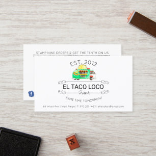 Taco Food Truck Loyalty Card