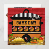 TACO FOOTBALL GAME DAY Uitnodiging (Voorkant / Achterkant)