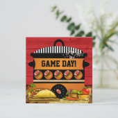 TACO FOOTBALL GAME DAY Uitnodiging (Staand voorkant)