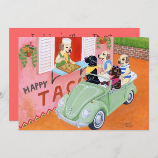 Taco Fun Labradors Kaart (Voorkant / Achterkant)