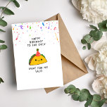 Taco Funny Birthday Kaart<br><div class="desc">Vier de speciale dag van je man met onze verjaardagskaart 'Happy Birthday to the Only Meat for My Taco'. Deze kaart is de perfecte manier om hem te shows dat hij de enige is voor jou, net als een heerlijke taco. Het meegeleverde taco-ontwerp voegt een persoonlijke touch toe aan de...</div>