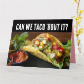 TACO FUNNY BIRTHDAY WENSKAART KAART (Gele Bloem)