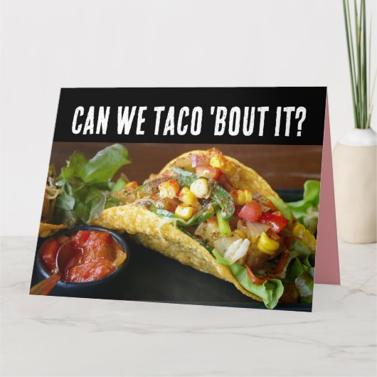 TACO FUNNY BIRTHDAY WENSKAART KAART (Voorkant)