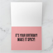 TACO FUNNY BIRTHDAY WENSKAART KAART (Binnen)