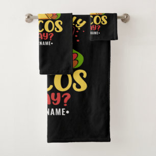 Taco Funny Gezegde ik hou echt van Tacos Bad Handdoek