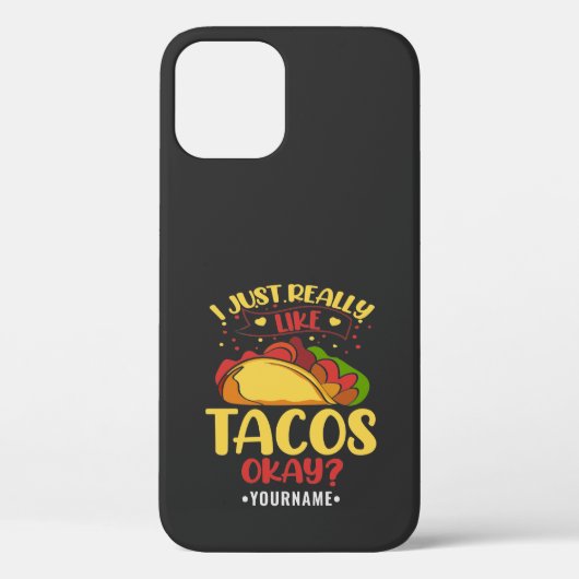 Taco Funny Gezegde ik hou echt van Tacos Case-Mate iPhone Case (Achterkant)