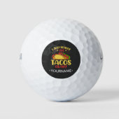 Taco Funny Gezegde ik hou echt van Tacos Golfballen (Voorkant)