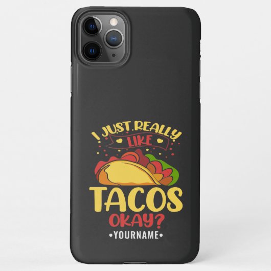Taco Funny Gezegde ik hou echt van Tacos iPhone Hoesje (Achterkant)