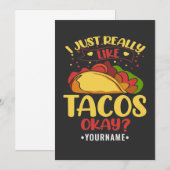 Taco Funny Gezegde ik hou echt van Tacos Kaart (Voorkant / Achterkant)