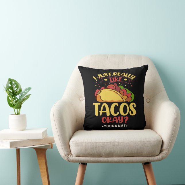 Taco Funny Gezegde ik hou echt van Tacos Kussen (Stoel)