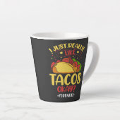 Taco Funny Gezegde ik hou echt van Tacos Latte Mok (Rechterhoek)