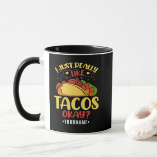 Taco Funny Gezegde ik hou echt van Tacos Mok