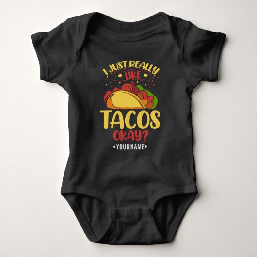 Taco Funny Gezegde ik hou echt van Tacos Romper (Voorkant)
