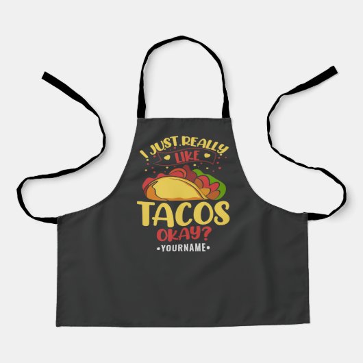 Taco Funny Gezegde ik hou echt van Tacos Schort (Voorkant)