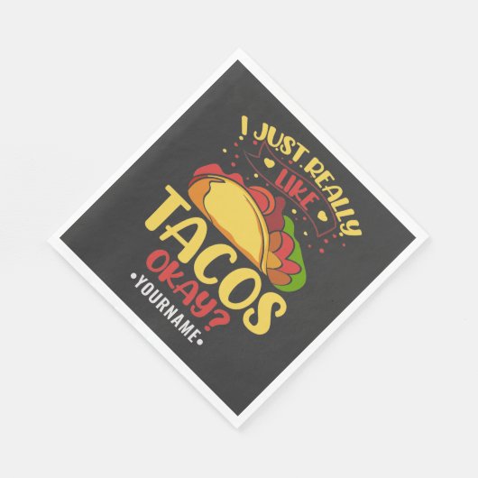 Taco Funny Gezegde ik hou echt van Tacos Servet (Hoek)