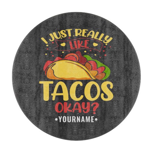 Taco Funny Gezegde ik hou echt van Tacos Snijplank (Voorkant)